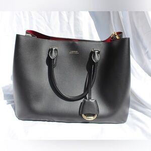Ralph Lauren Black Leather Tote